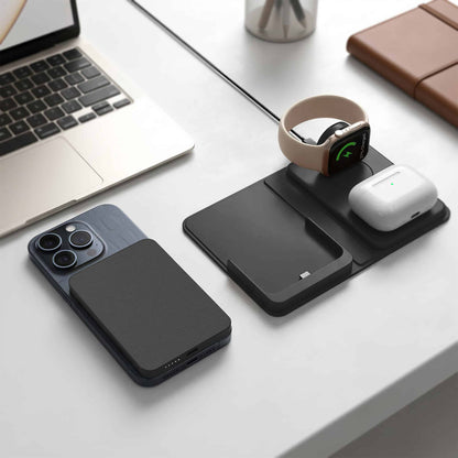 MODULAR | All-in-One Foldable MagSafe Charging Station with Detachable 5000mAh Power Bank