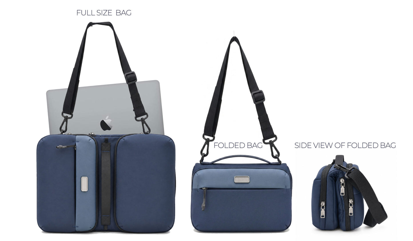 AEROFOLD | Magnetic 2-in-1 Foldable Laptop Bag & Crossbody