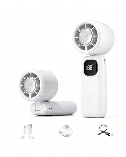 ICY FAN – Portable Rechargeable Neck & Handheld Cooling Fan