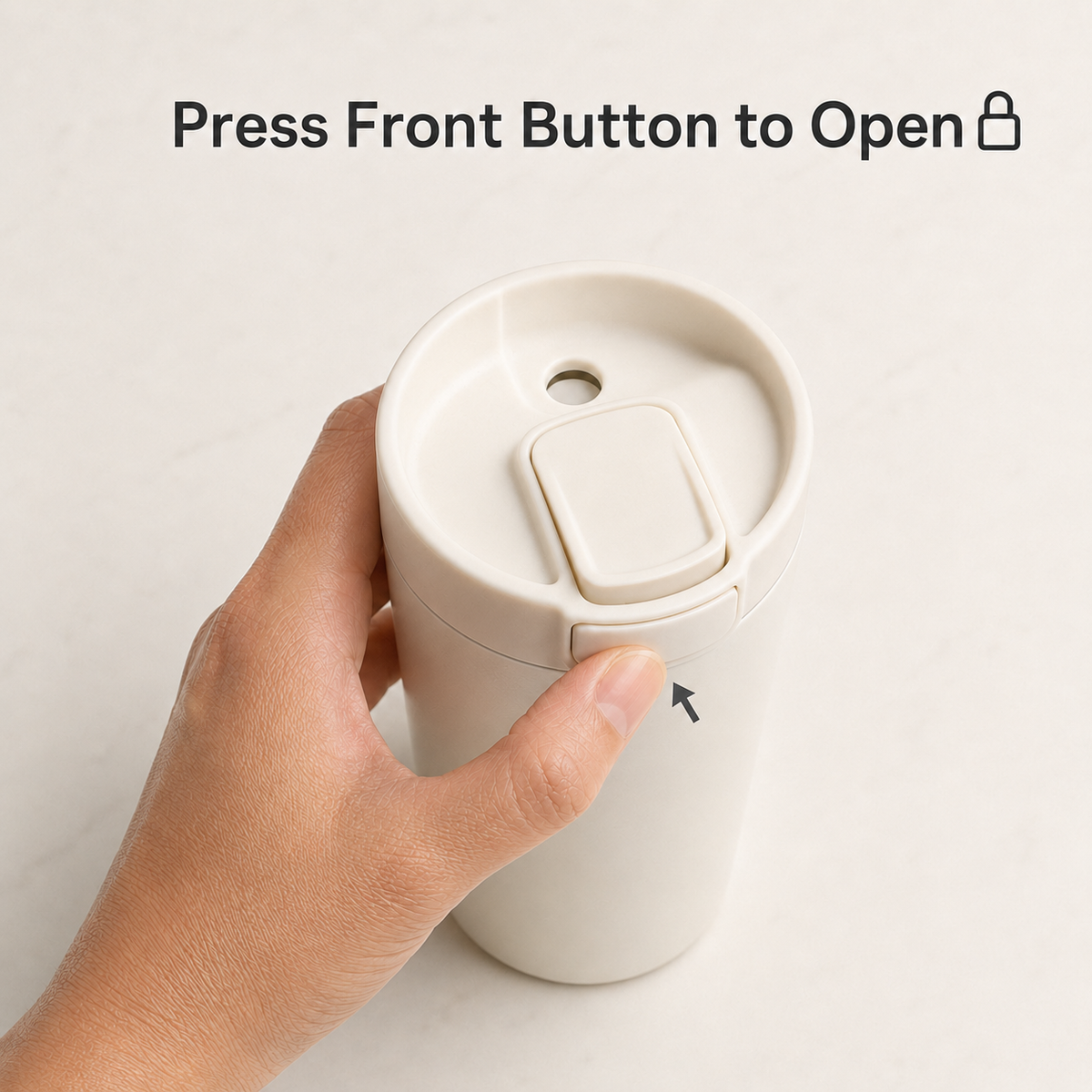 TAP DRINK | 350ml NFC Smart Tumbler – Stainless Steel Travel Mug with Push-Button Lid
