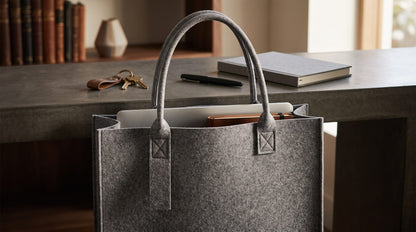 FELTY BAG Grey | Premium 3mm Felt Tote with Structured Design