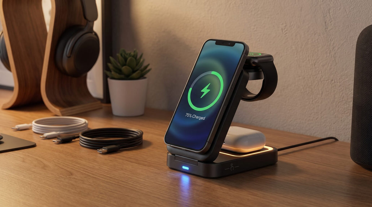 AURA | 3-in-1 Foldable MagSafe Wireless Charging Station