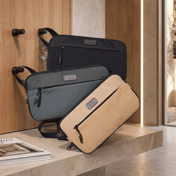 JETSLIM | Expandable Slim Handbag — Water-Resistant Taslon Nylon with 8cm Hidden Expansion Layer