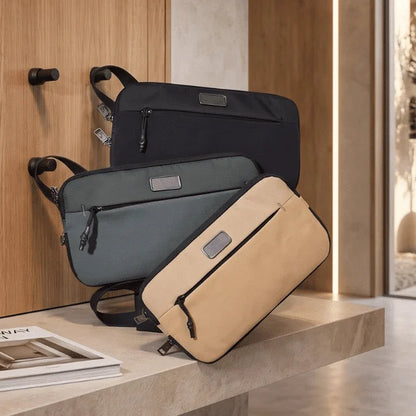 JETSLIM | Expandable Slim Handbag — Water-Resistant Taslon Nylon with 8cm Hidden Expansion Layer