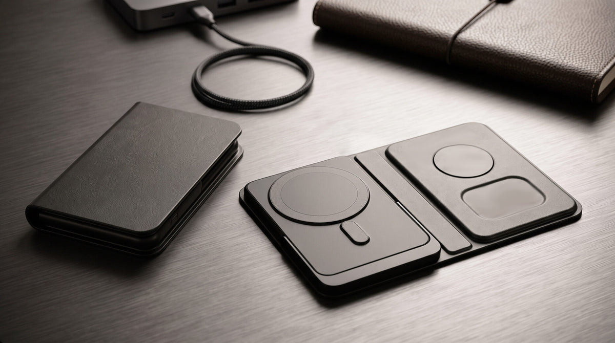 MODULAR | All-in-One Foldable MagSafe Charging Station with Detachable 5000mAh Power Bank