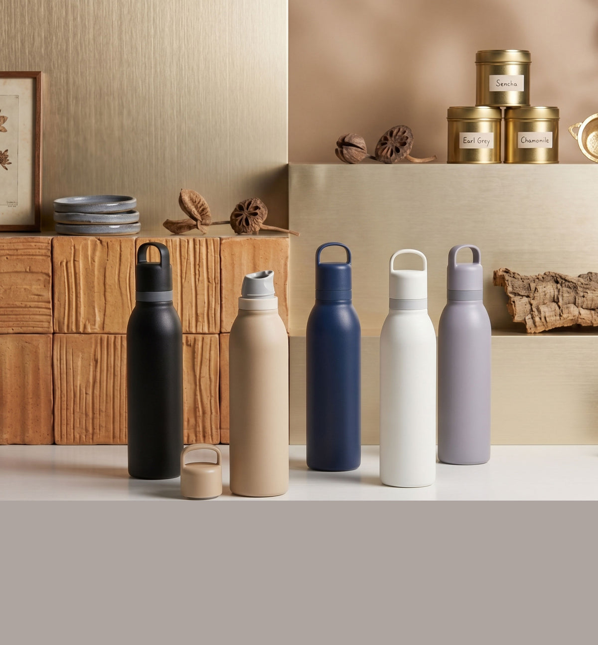 GRAB&SIP | 530ml Stainless Steel Bottle | 2-in-1 Straw & Direct Sip