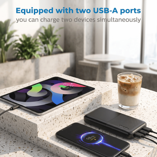 PowerBat 5000 — Compact 10W Fast-Charging Power Bank for On-the-Go Power