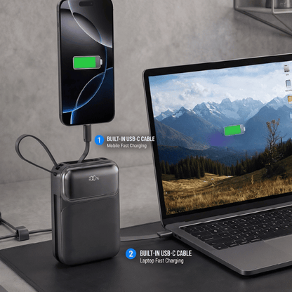 POWER-MAX | 20000mAh 45W Fast Charging Power Bank with Display