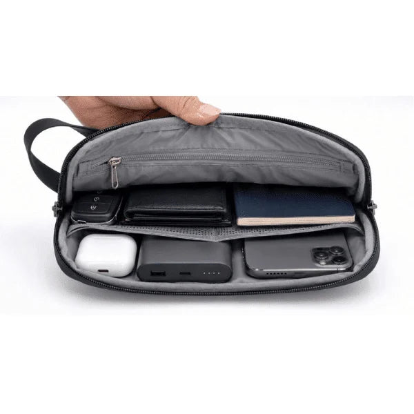JETSLIM | Expandable Slim Handbag — Water-Resistant Taslon Nylon with 8cm Hidden Expansion Layer