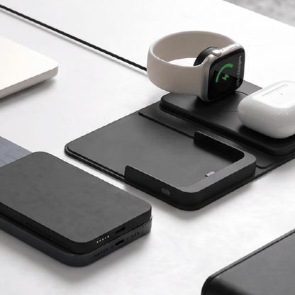 MODULAR | All-in-One Foldable MagSafe Charging Station with Detachable 5000mAh Power Bank