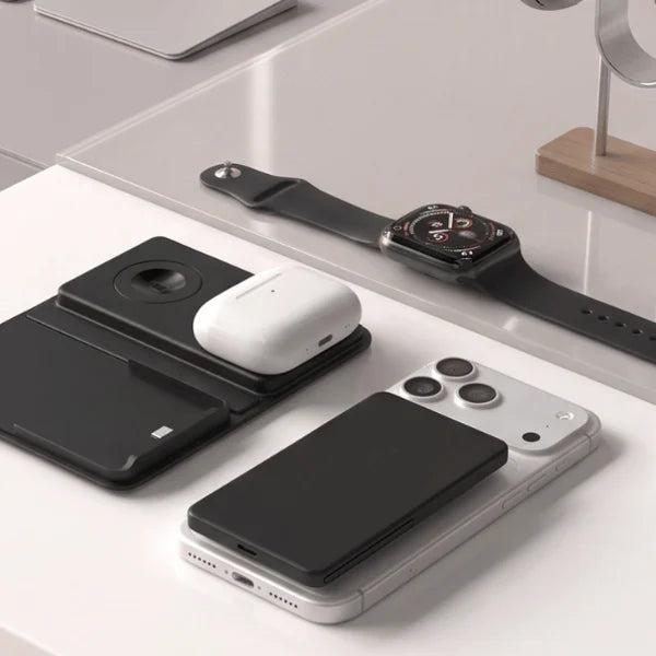 MODULAR | All-in-One Foldable MagSafe Charging Station with Detachable 5000mAh Power Bank