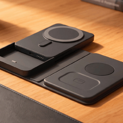 MODULAR | All-in-One Foldable MagSafe Charging Station with Detachable 5000mAh Power Bank