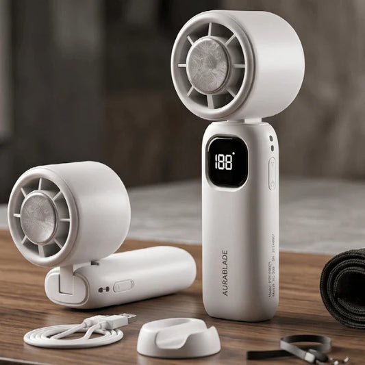 ICY FAN – Portable Rechargeable Neck & Handheld Cooling Fan