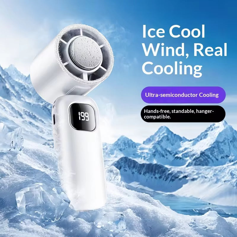 ICY FAN – Portable Rechargeable Neck & Handheld Cooling Fan