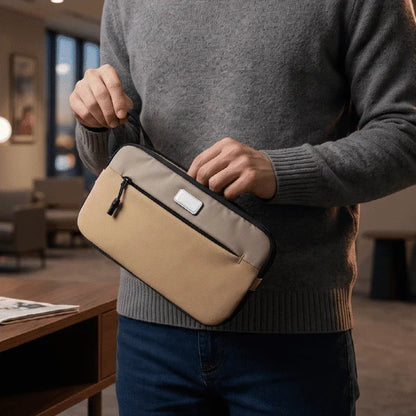 JETSLIM | Expandable Slim Handbag — Water-Resistant Taslon Nylon with 8cm Hidden Expansion Layer